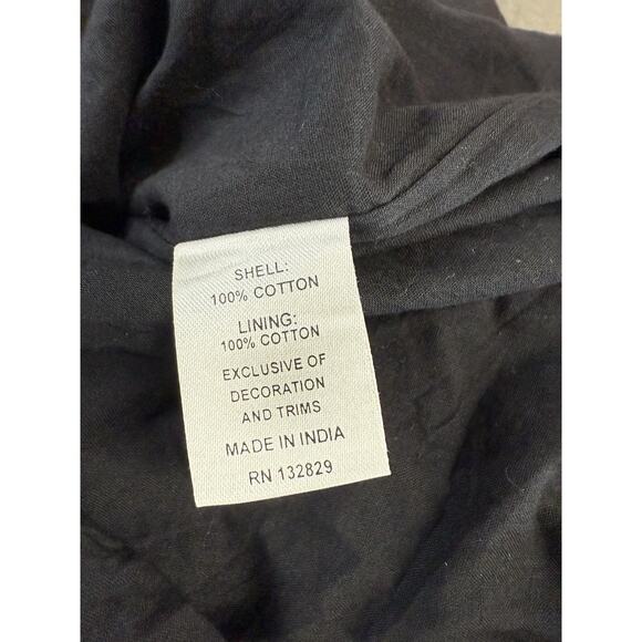 NWT Tularosa x Revolve Black Cotton Midi Dress Puff Sleeves Open Lace-Up Back S - Picture 8 of 8